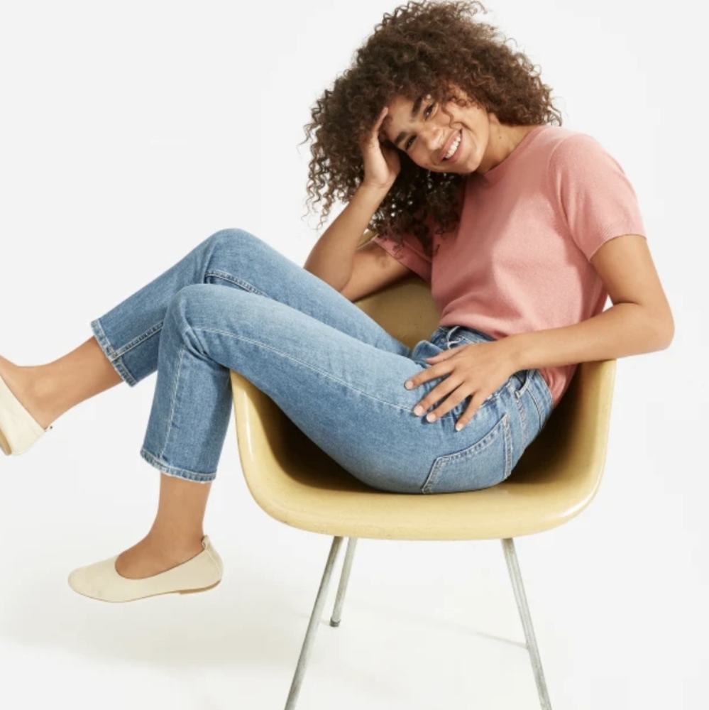 Everlane The Cashmere Sweater Tee in Pink